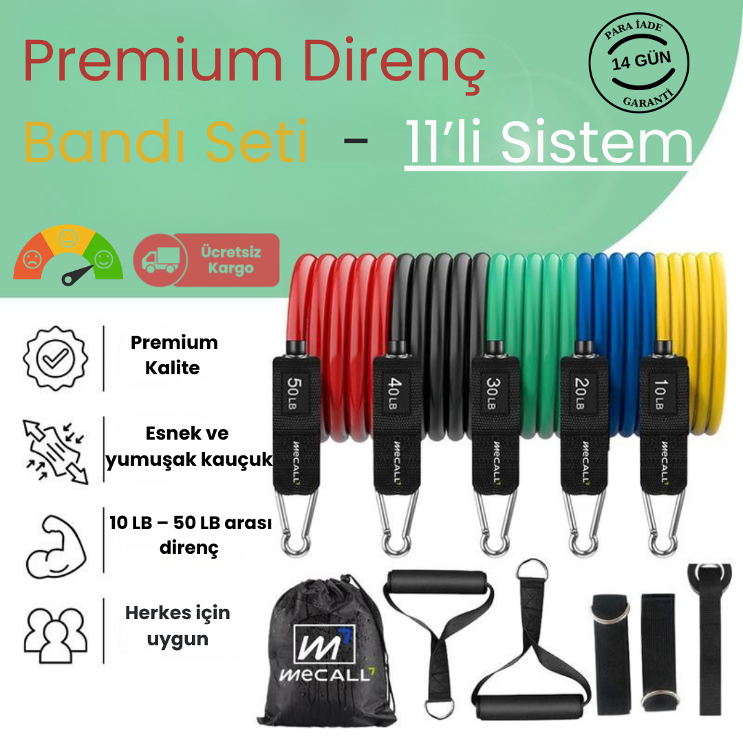 VYNOR 150LB Ayarlanabilir Direnç Bandı Antrenman Seti